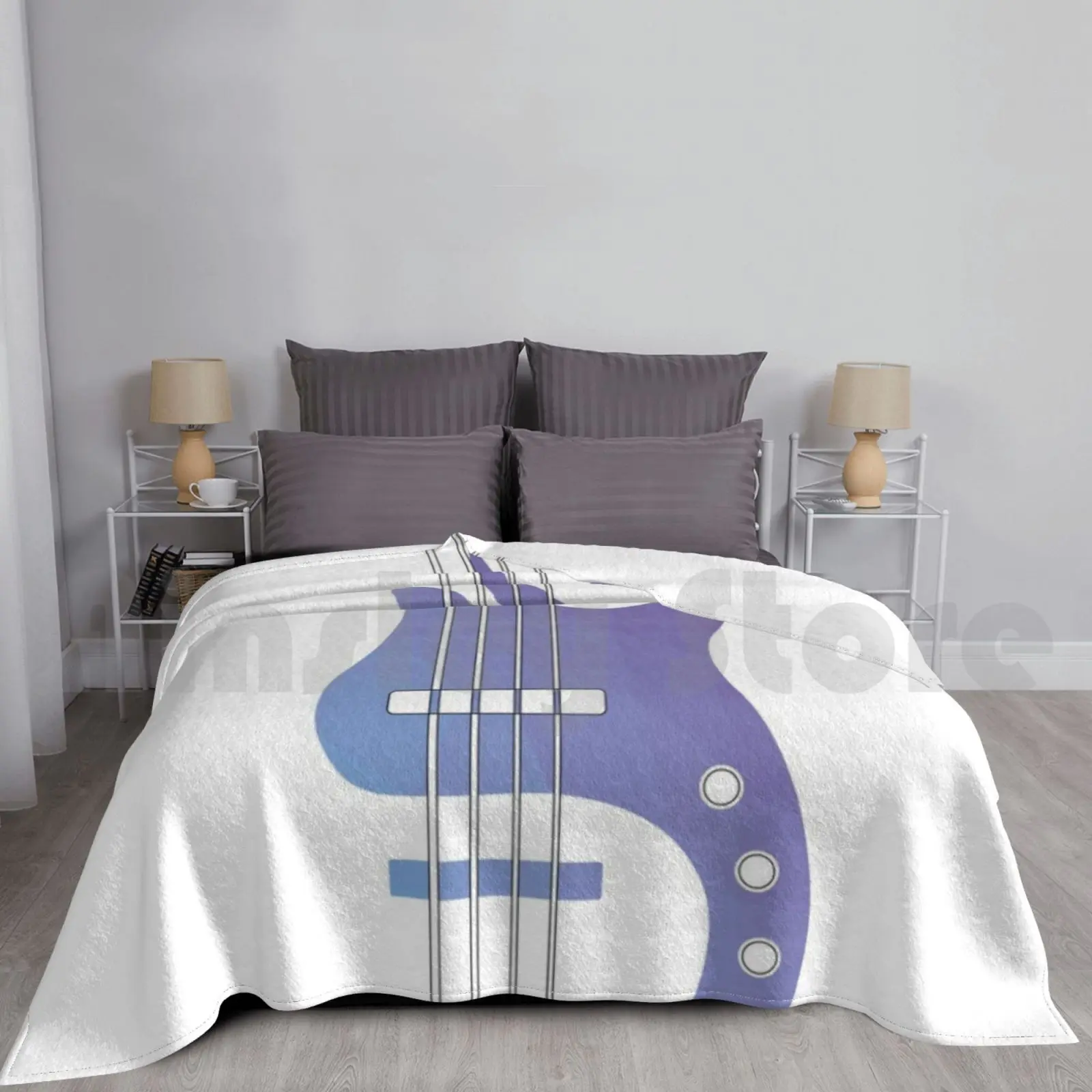 Любител на ani | ani | Цветно одеяло Супер Мек Топъл Лек Тънък Бас E Bass Цветни Басистът Басистът Бас Ключ